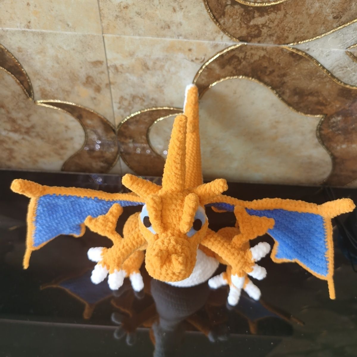 Handmade Crochet Dragon Plush | Amigurumi Flying Dragon Toy - Image 6