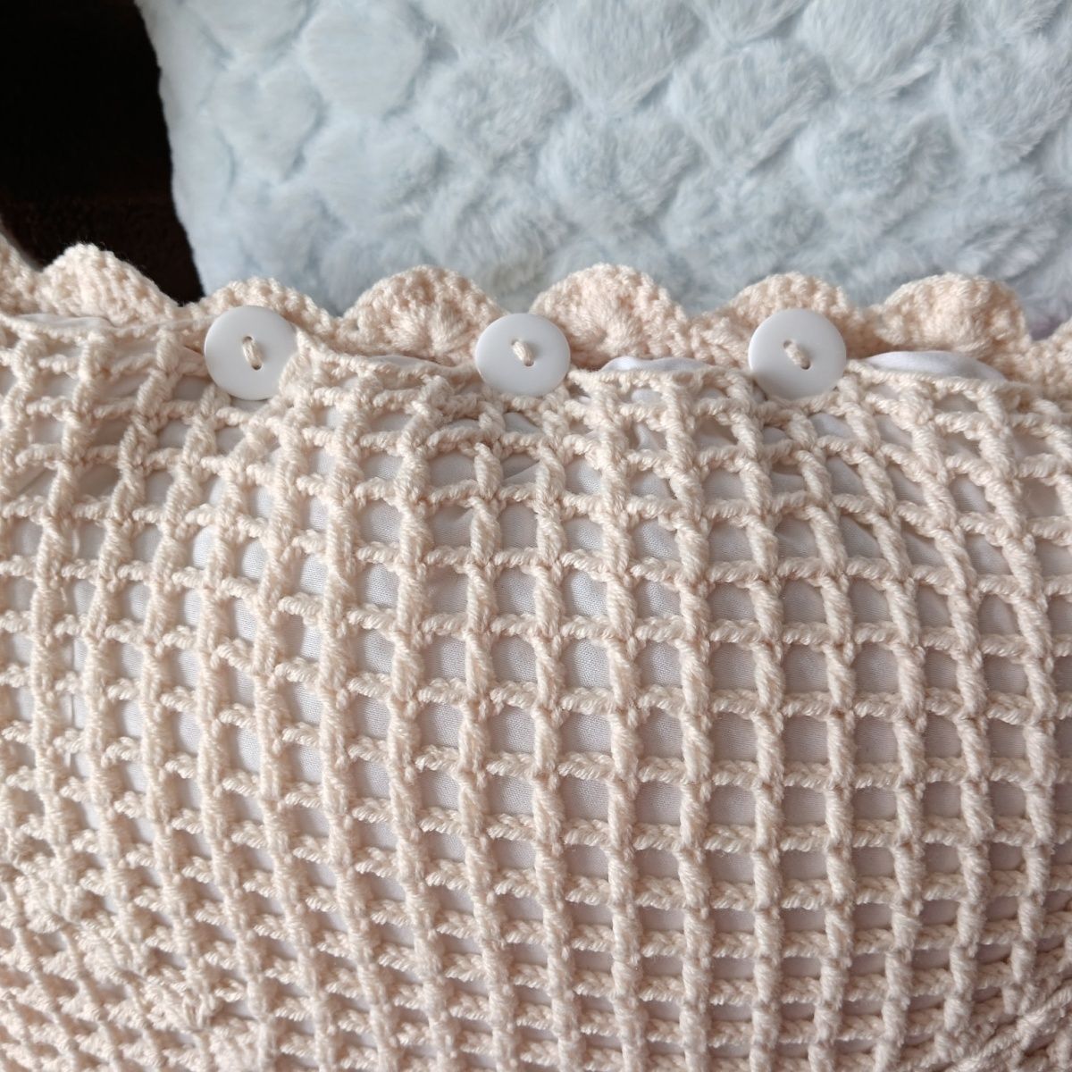 Handmade Crochet Floral Pillow with Insert - 18" Square - 7 Styles Available - Image 19