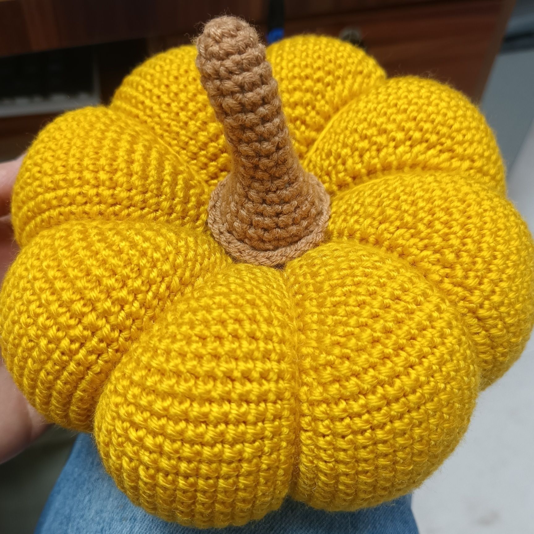 Colorful Handmade Crochet Pumpkin | Soft Knitted Fall Decor - Image 4