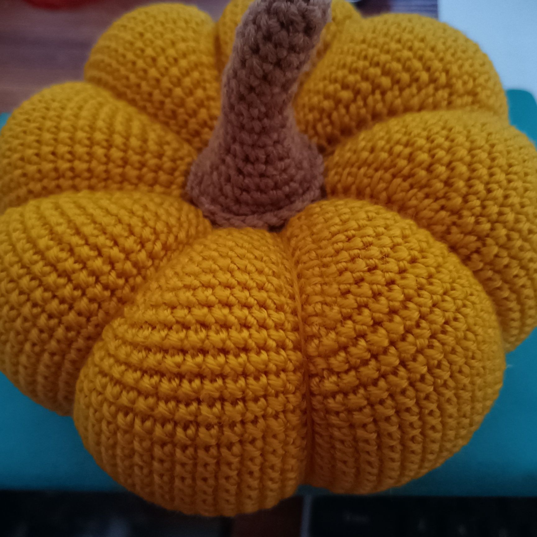 Colorful Handmade Crochet Pumpkin | Soft Knitted Fall Decor - Image 7