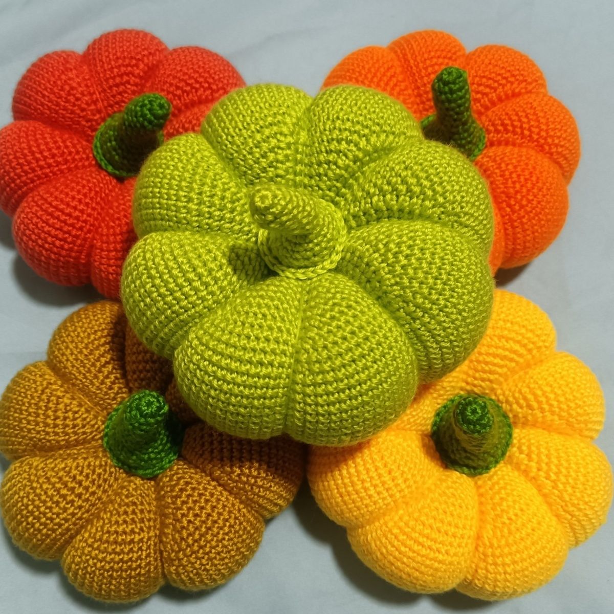 Colorful Handmade Crochet Pumpkin | Soft Knitted Fall Decor