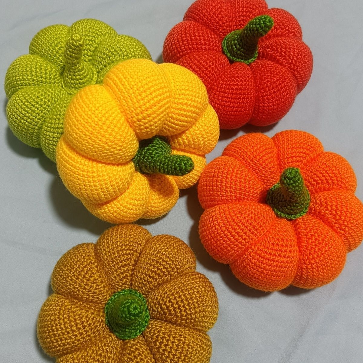 Colorful Handmade Crochet Pumpkin | Soft Knitted Fall Decor - Image 3