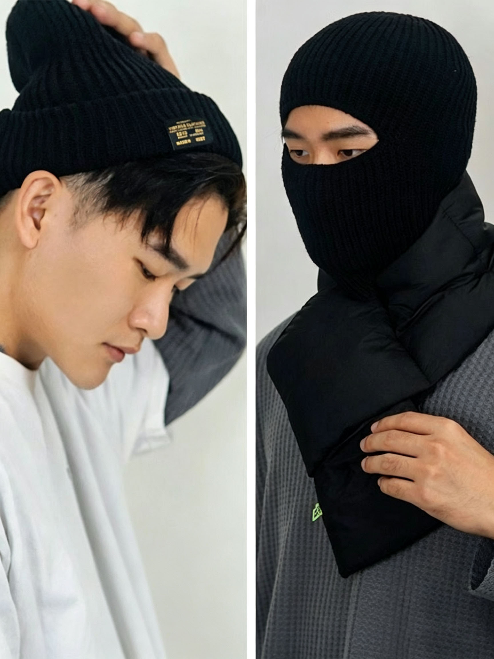 Knitted 2-in-1 Crocheted Ski Mask | Warm Winter Beanie & Face Cover - Image 2