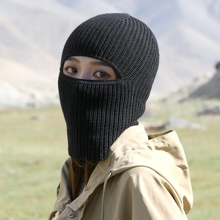 Knitted 2-in-1 Crocheted Ski Mask | Warm Winter Beanie & Face Cover - Image 5