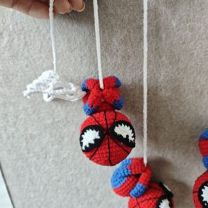 Handmade Crochet Spider-Man | Cute Hanging Charm for Bags & Cars