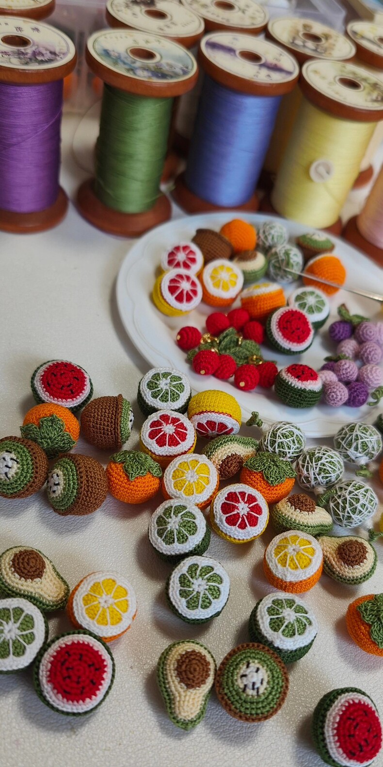 Mini Crochet Fruit | Tiny Handmade Fruit Charms for Earrings & Necklaces | 10 Styles - Image 3