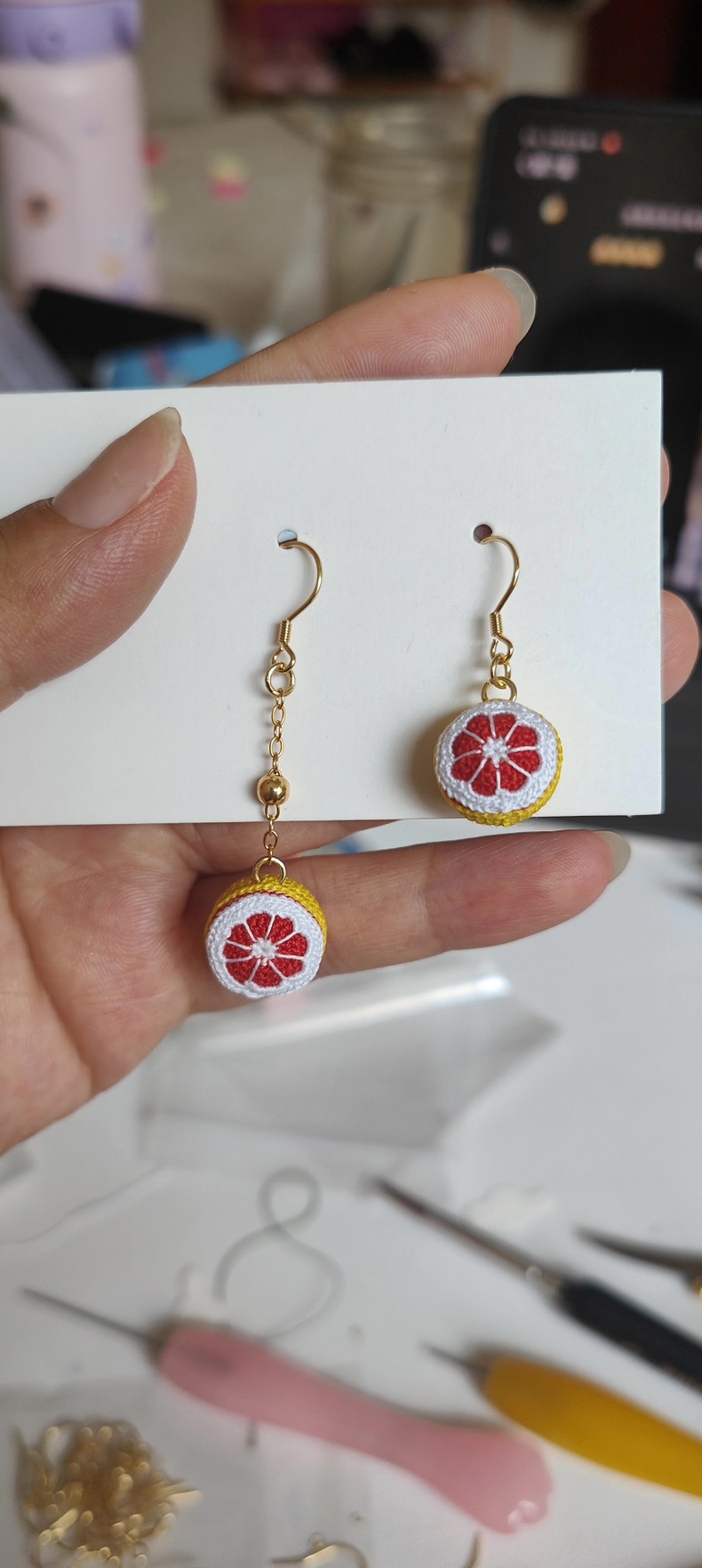 Mini Crochet Fruit | Tiny Handmade Fruit Charms for Earrings & Necklaces | 10 Styles - Image 4