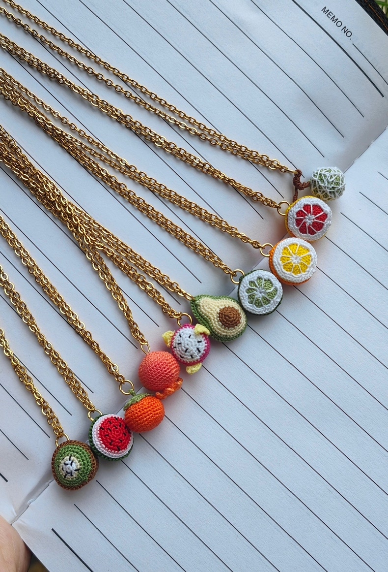 Mini Crochet Fruit | Tiny Handmade Fruit Charms for Earrings & Necklaces | 10 Styles - Image 5