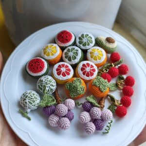 Mini Crochet Fruit | Tiny Handmade Fruit Charms for Earrings & Necklaces | 10 Styles
